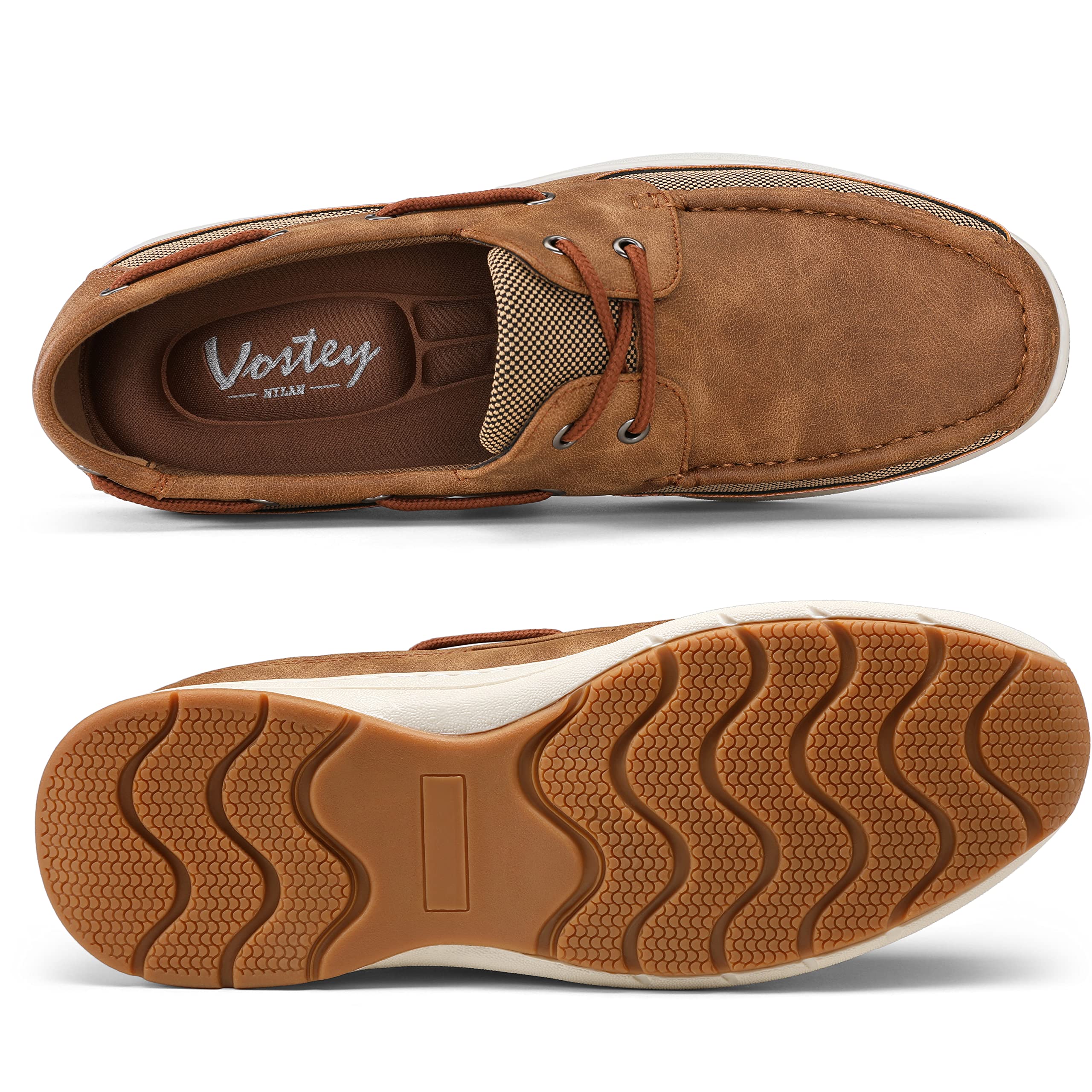 Vostey Men's Slip-On Boat Shoes | Stylish Casual Loafers & Deck Shoes for Men | Perfect for Sailing, Driving & Summer Outfits