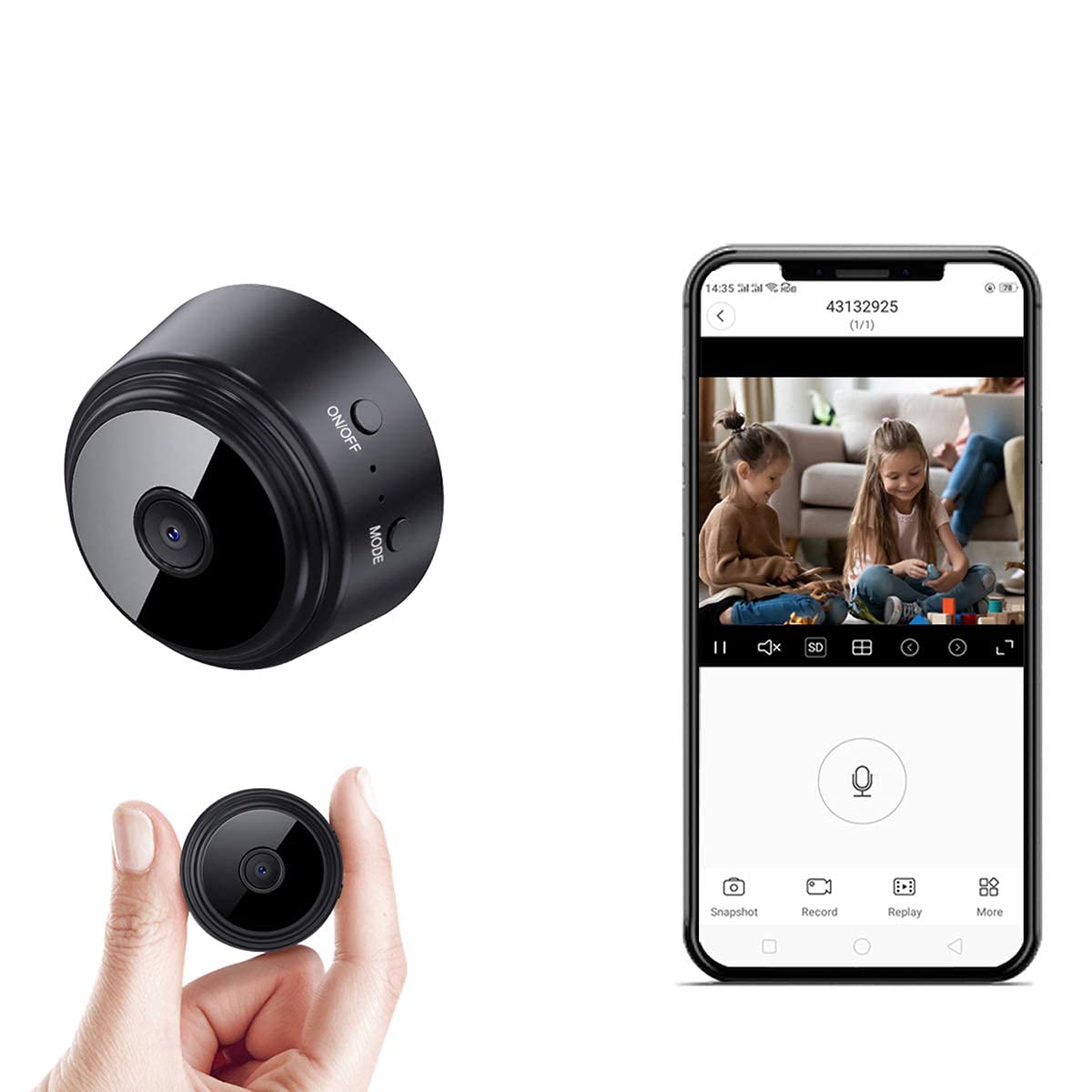 TECHNOVIEW Full HD 1080p Wi-Fi Wireless Security Camera with Night Vision, Motion Detection & Audio - IP Camera for Home, Office & Outdoor Surveillance (Indoor/Outdoor Use)