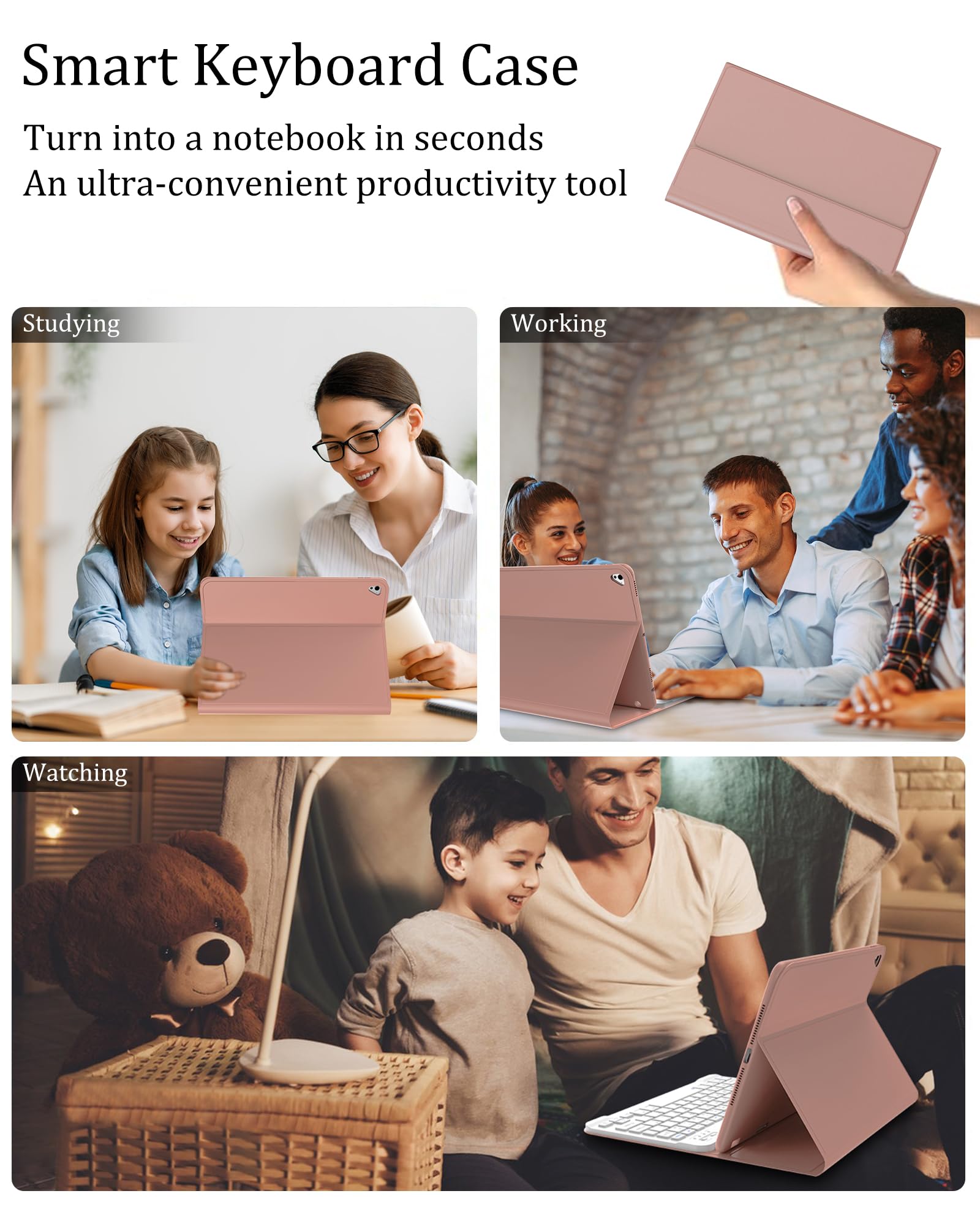 Premium Detachable Wireless Keyboard Case for iPad 9th/10.2