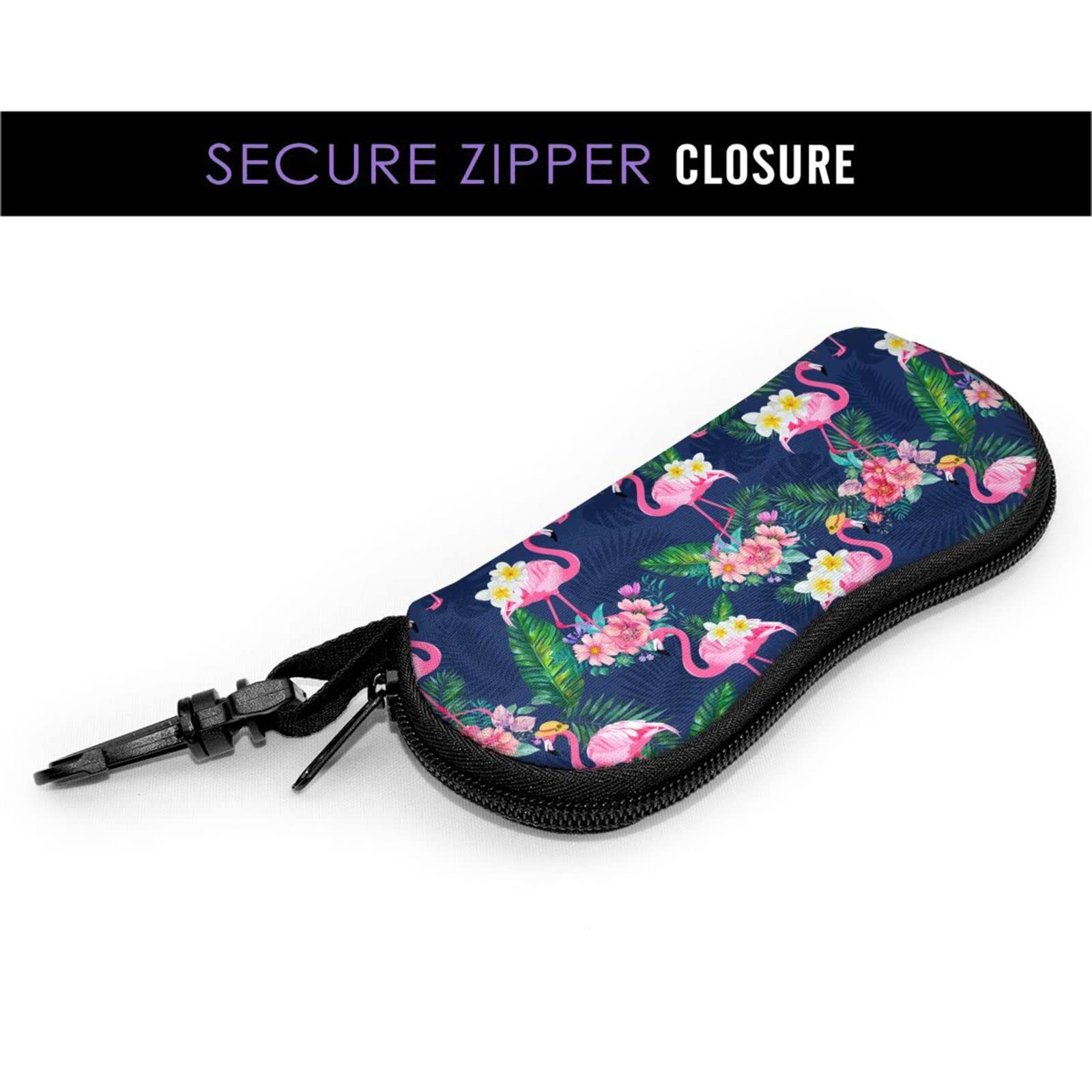 Portable Eyeglass Case - Soft Neoprene Zipper Sunglasses Pouch for Travel & Daily Use - Lightweight Glasses Storage Box for Men & Women - Perfect for Office, Commuting, and Outdoor Activities