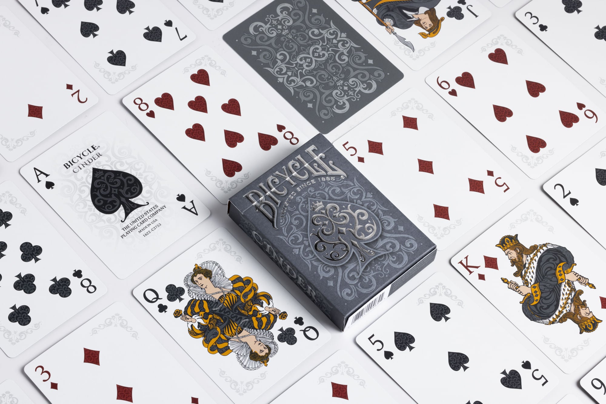 Bicycle Cinder Playing Cards - Premium Poker Cards for Magic Tricks, Cardistry & Game Nights - Perfect for Casino, Home & Travel Entertainment