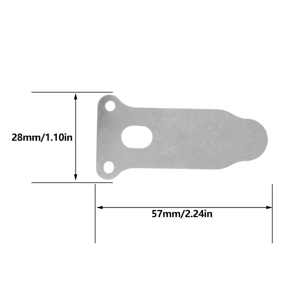 5 Pcs Air Compressor Head Valve Plate Kit - 2.24 Inch Large Tongue Shape Metal Piston Pump Replacement Part for Air Tools & Inflators - Perfect for Automotive, HVAC and Industrial Applications