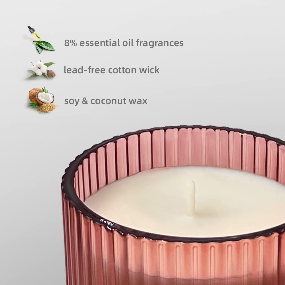 ELBERETH Apple Scented Soy Candles - 10oz Natural Home Fragrance Candles in Glass Jar, 60 Hours Burn Time | Perfect for Relaxation, Aromatherapy & Housewarming Gifts for Women