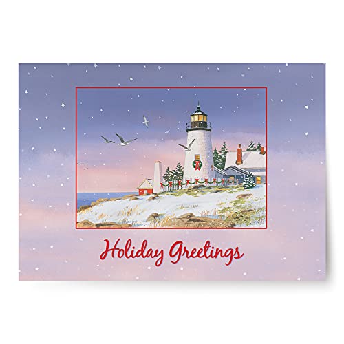 Winter Scene of a Lighthouse