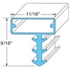 G544 31.5 x 80 Inch OD 3-Sided Door Gasket Frame Replacement Part (NRE #306378) - Perfect for Commercial Freezers & Refrigerators