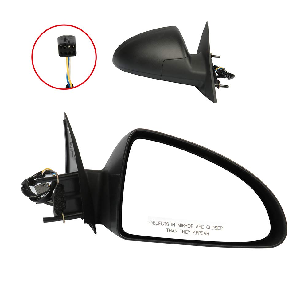 Power Folding Passenger Side Mirror Replacement for 2005-2010 Pontiac G6 - ABS Black Manual Adjustable Exterior Door Mirror (GM1321291) - Perfect for Parking, Lane Changes & Enhanced Safety