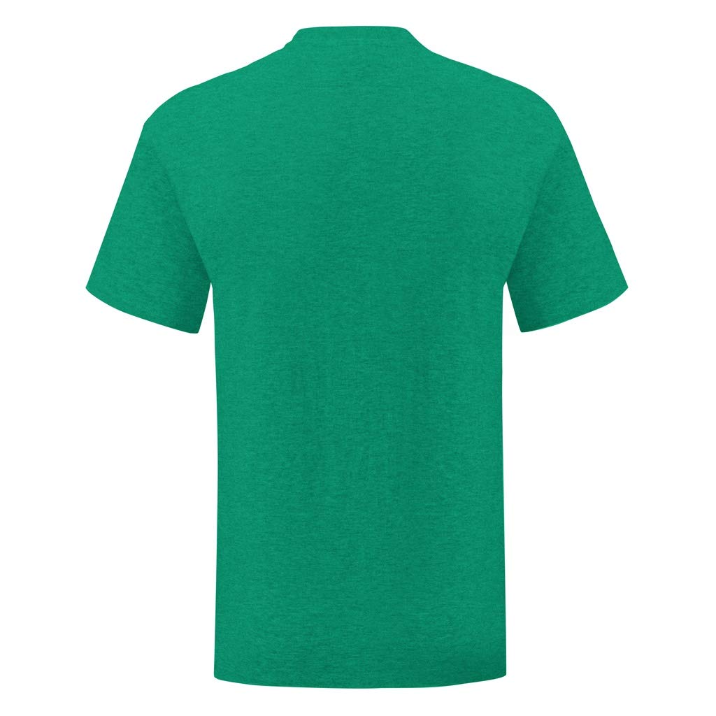 Fruit of the Loom Men's Iconic Comfort Soft Cotton T-Shirt - XXL Heather Green - Relaxed Fit Casual Tee for Everyday Wear, Gym & Lounge