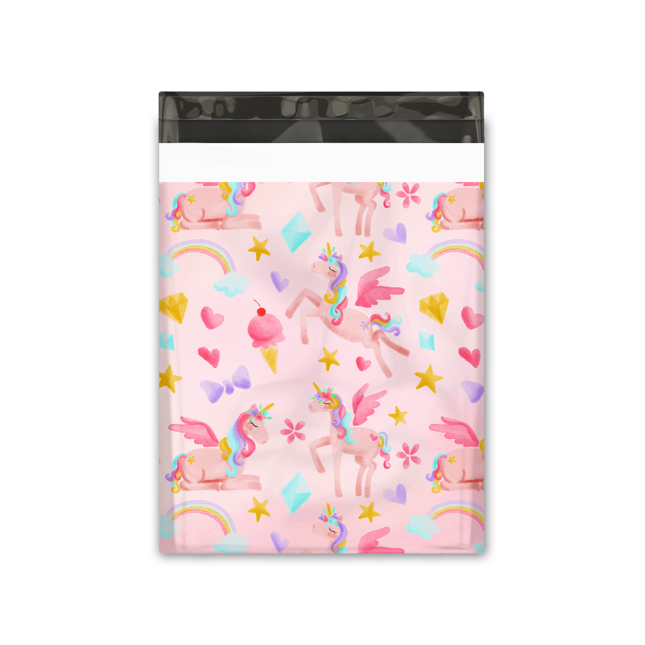 10x13 Inch Rainbow Unicorn Printed Poly Mailers - Waterproof Shipping Envelopes for Ecommerce, Boutique & Subscription Boxes - Durable Mailing Bags for Small Businesses, Online Stores & Gift Packaging