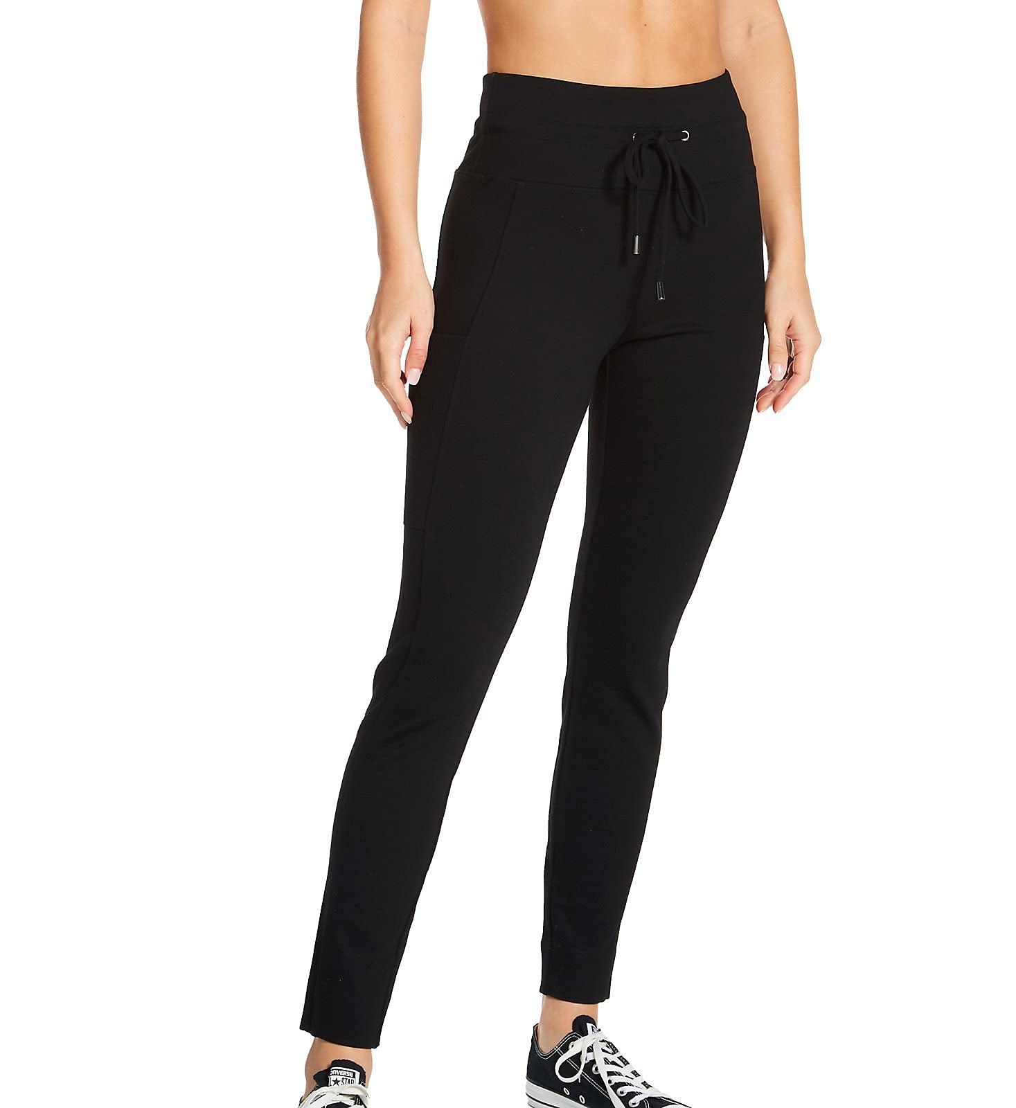 Premium Lounge Joggers for Women - Lysse Black Jogger Pants Size Medium (MD 28) - Soft Comfortable Yoga Pants for Relaxing at Home, Running Errands & Travel