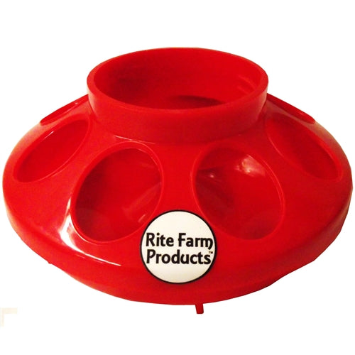 Rite Farm Products Red Chick Feeder with Quart Jar - Durable Poultry Waterer for Baby Chicks, Hens & Ducks - Perfect for Backyard Coops, Farms & Homesteads