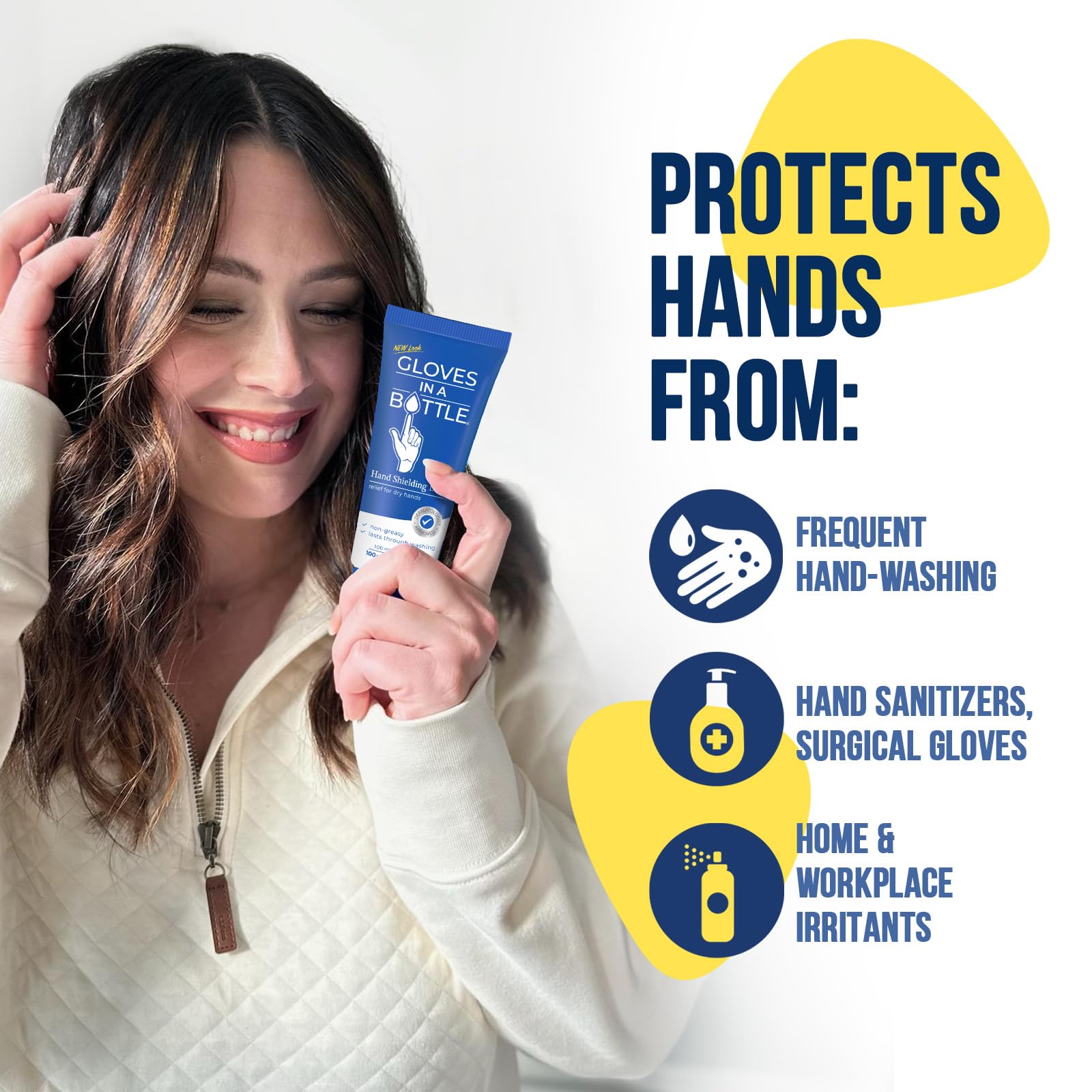 Gloves in a Bottle Shielding Lotion for Eczema & Psoriasis Relief - 3.4 oz (2-Pack) | Dry Skin Moisturizer for Hands, Cracked Heels & Sensitive Skin Care