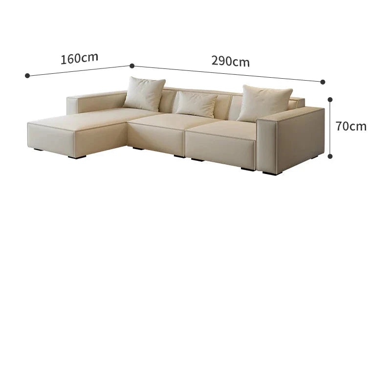 Modern Tofu Minimalist Lounge Sofa Set - 3-Piece Contemporary Fabric Sectional Couch for Small Spaces, Living Room, Apartment & Studio - Perfect for Relaxing, Entertaining & Compact Urban Living