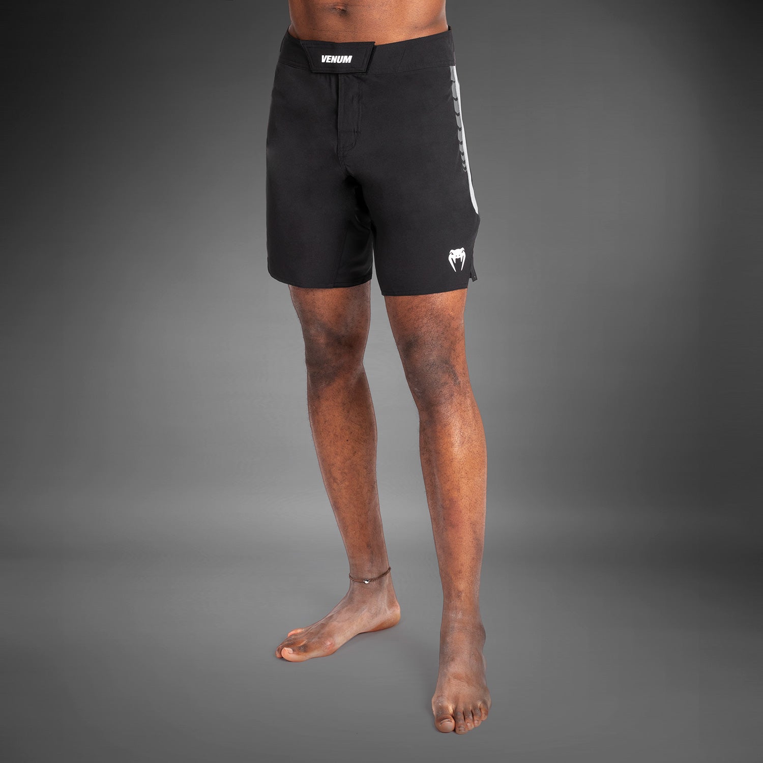 Venum Tempest Men's MMA Fight Shorts - Black/Grey - Lightweight & Breathable for Training & Competition