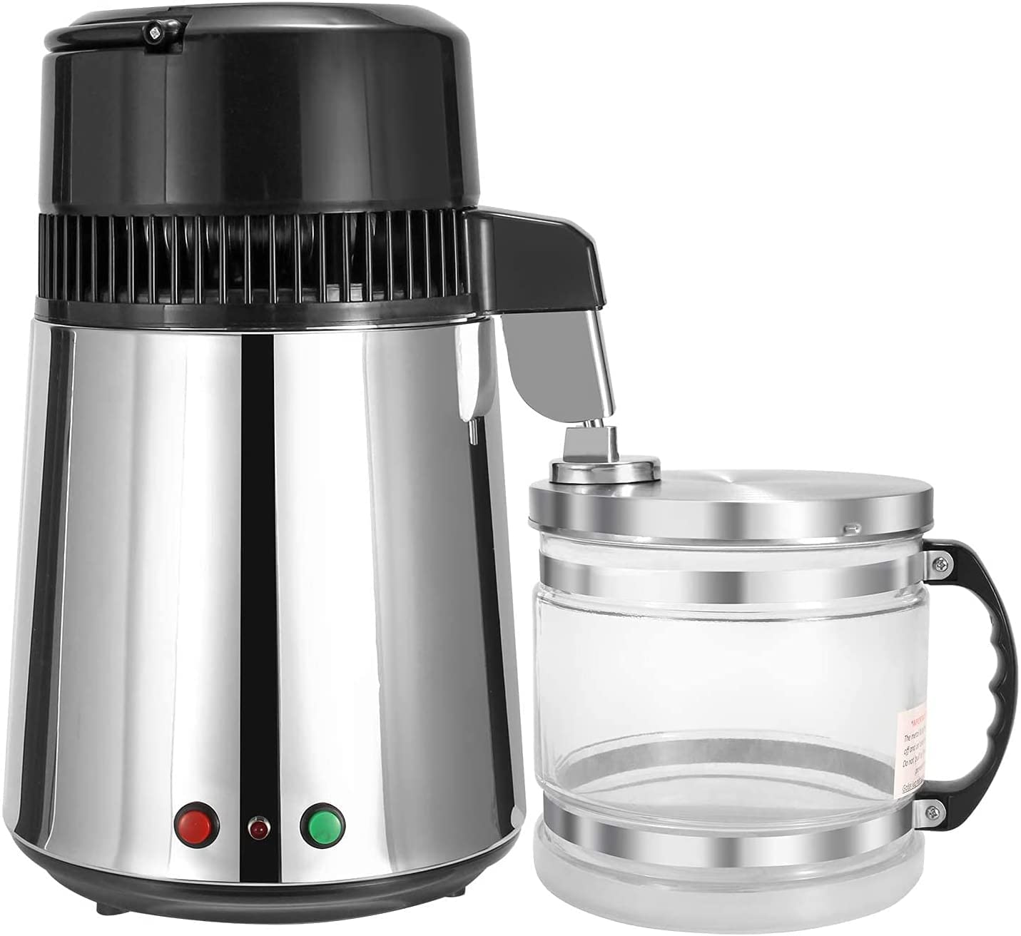 4L 750W Countertop Water Distiller with Glass Container - Pure Water Maker for Home, Kitchen, Office | Perfect for Drinking, Cooking, Baby Formula & Humidifiers