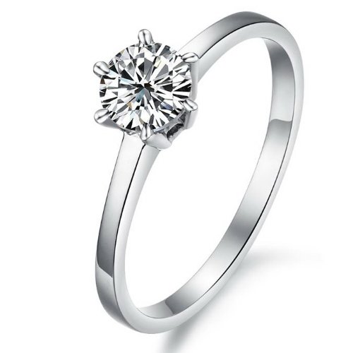 SunnyHouse Women's Titanium Wedding Band Ring - Elegant Korean Style Cubic Zirconia Jewelry for Brides, Engagement & Anniversary Gifts | Perfect for Weddings, Date Nights & Special Occasions