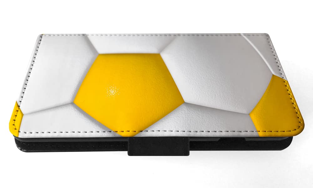 Best Football Soccer Ball 5 FLIP Wallet Phone Case for Apple iPhone X/Xs - Durable Protective Cover with Card Slots for Sports Fans & Outdoor Activities
