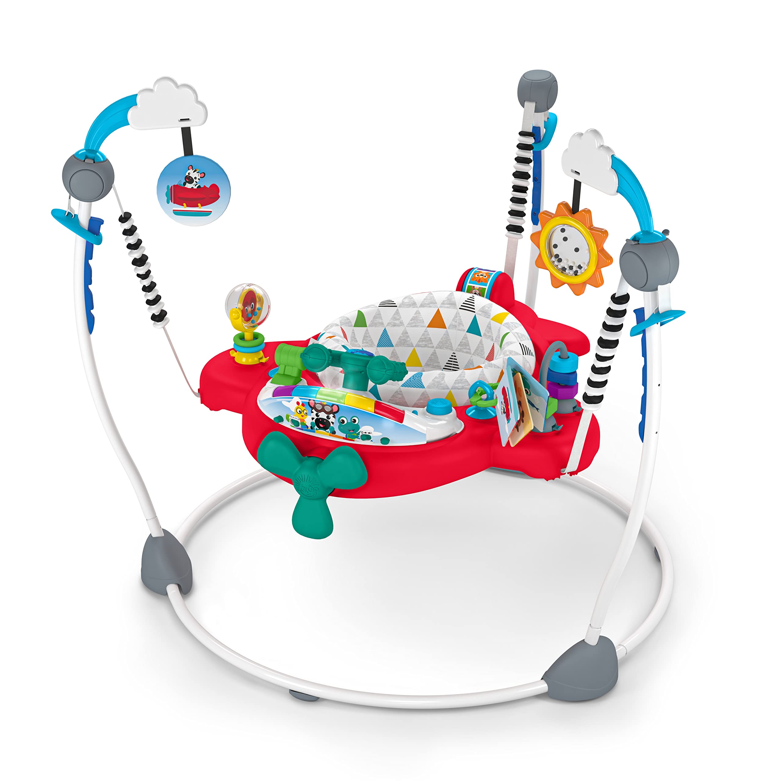 Baby Einstein Ocean Explorers Airplane Adventure 2-in-1 Interactive Activity Jumper with Lights & Sounds - Developmental Toy for Babies 6+ Months - Perfect for Playtime, Learning & Motor Skills Development - Gift for Boys & Girls