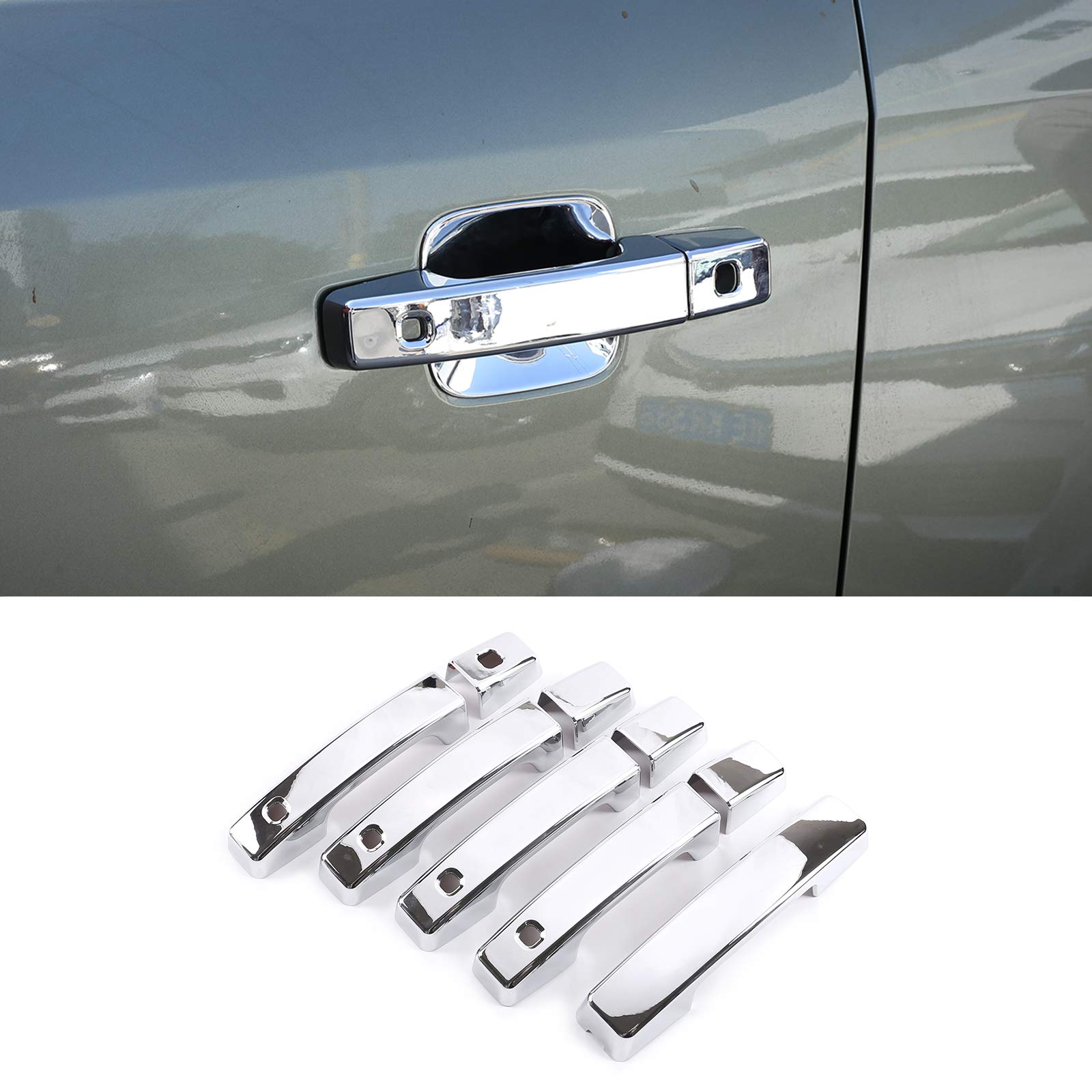 ABS Car Exterior Door Grab Handles Cover for Land Rover Defender 110 2020 - Durable Auto Accessories in Bright Finish - Perfect for Off-Roading & SUV Protection