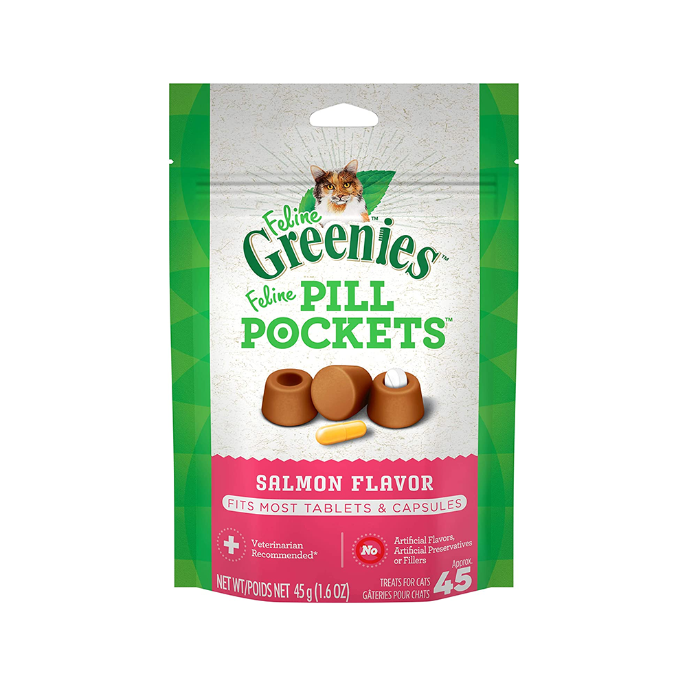 Delicious Salmon Pill Pockets for Cats - Soft & Flavorful Cat Treats to Hide Medication - Perfect for Picky Eaters & Stress-Free Medicine Time