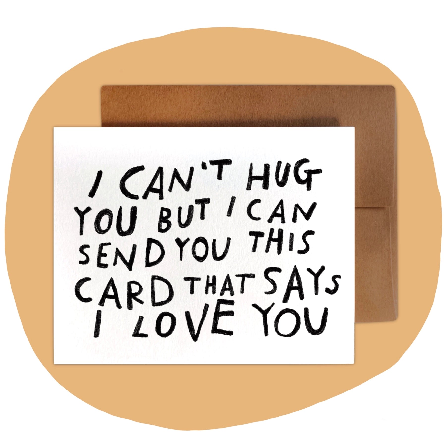 I Can't Hug You Greeting Card - Heartwarming Long Distance Friendship Card for Loved Ones - Perfect for Birthdays, Anniversaries & Missing Someone