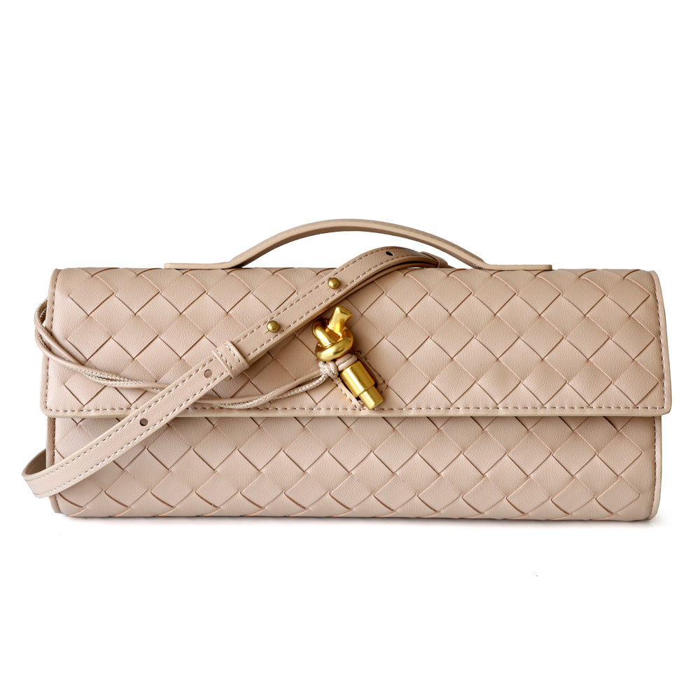 Handmade Woven Leather Clutch Bag for Women - Elegant Small Purse for Evening Parties, Weddings & Special Occasions