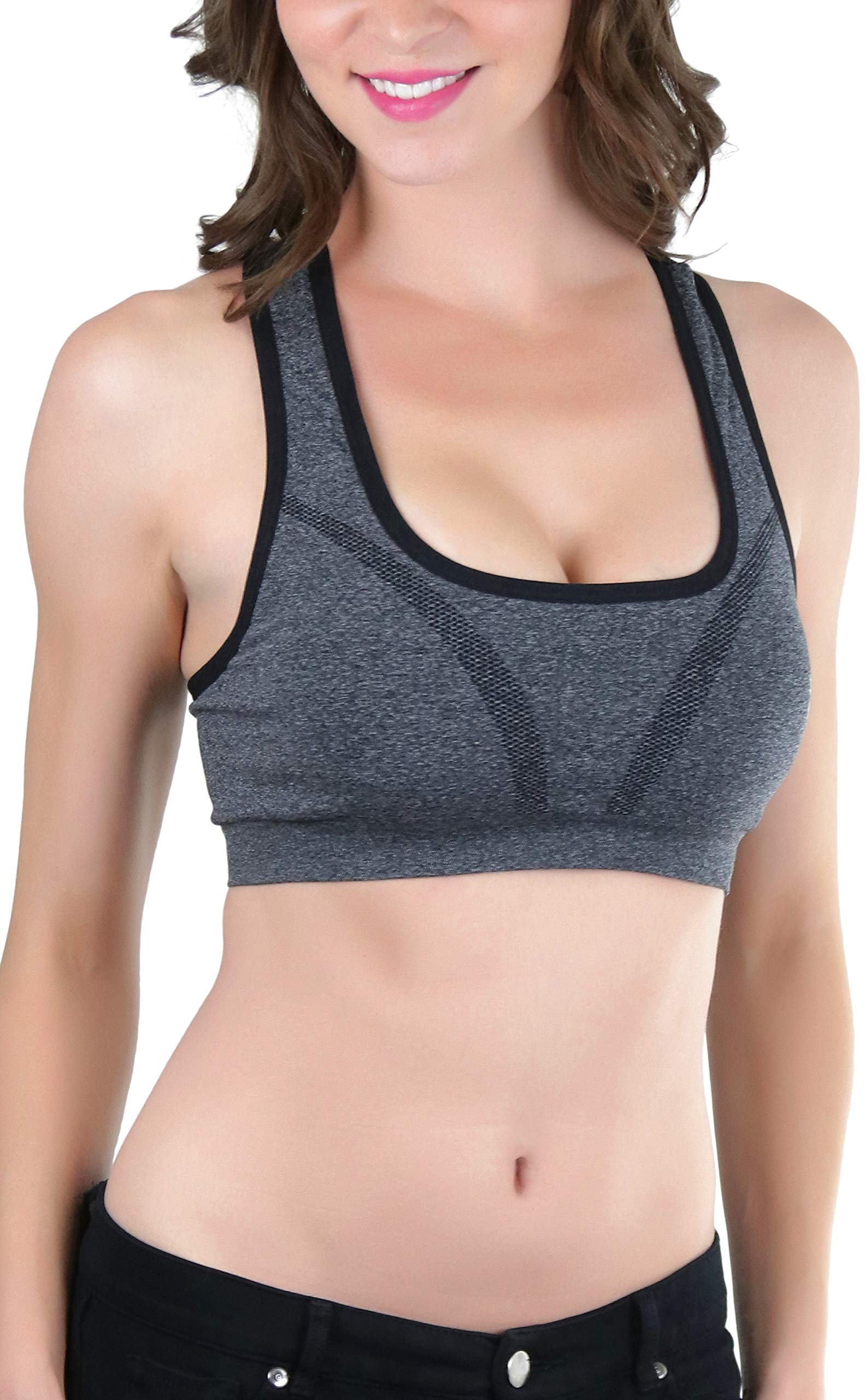 ToBeInStyle Women’s Seamless Wire-Free Sports Bras & Bralettes - Supportive, Comfortable Workout Tops for Yoga, Running & Gym