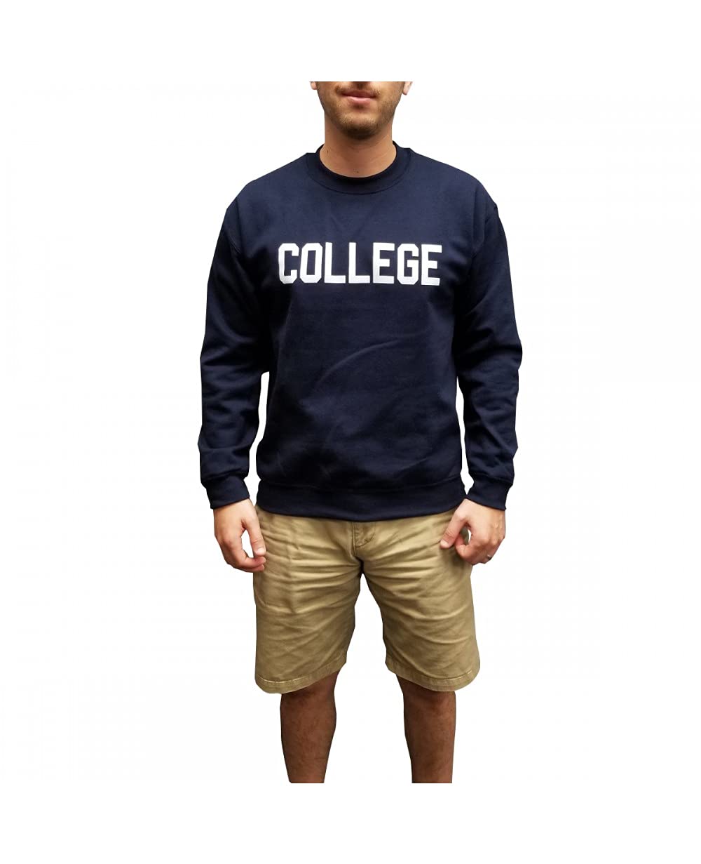 COLLEGE Crew Neck Sweatshirt - Comfortable Casual Pullover for Men & Women, Perfect for Campus, Lounging, and Outdoor Activities