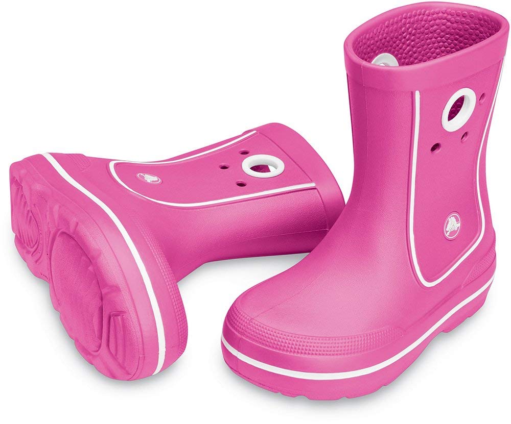 Crocs Crocband Jaunt Kids Clogs - Fuchsia Pink Lightweight Comfortable Shoes for Toddler & Little Kid Size 12-13 M US - Perfect for Playtime, Beach & Outdoor Activities