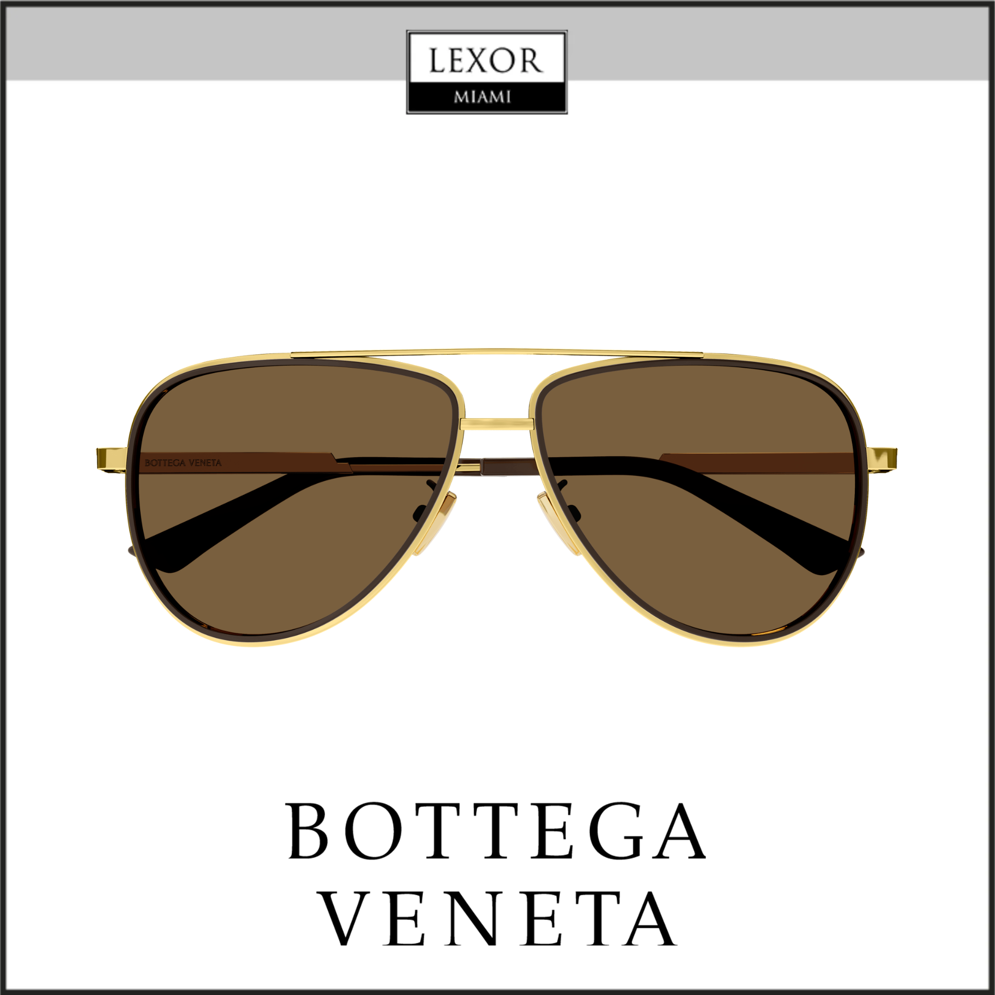 Bottega Veneta BV1240S 002 59mm Metal Frame Sunglasses for Men - Stylish UV Protection Shades for Driving, Travel & Outdoor Activities
