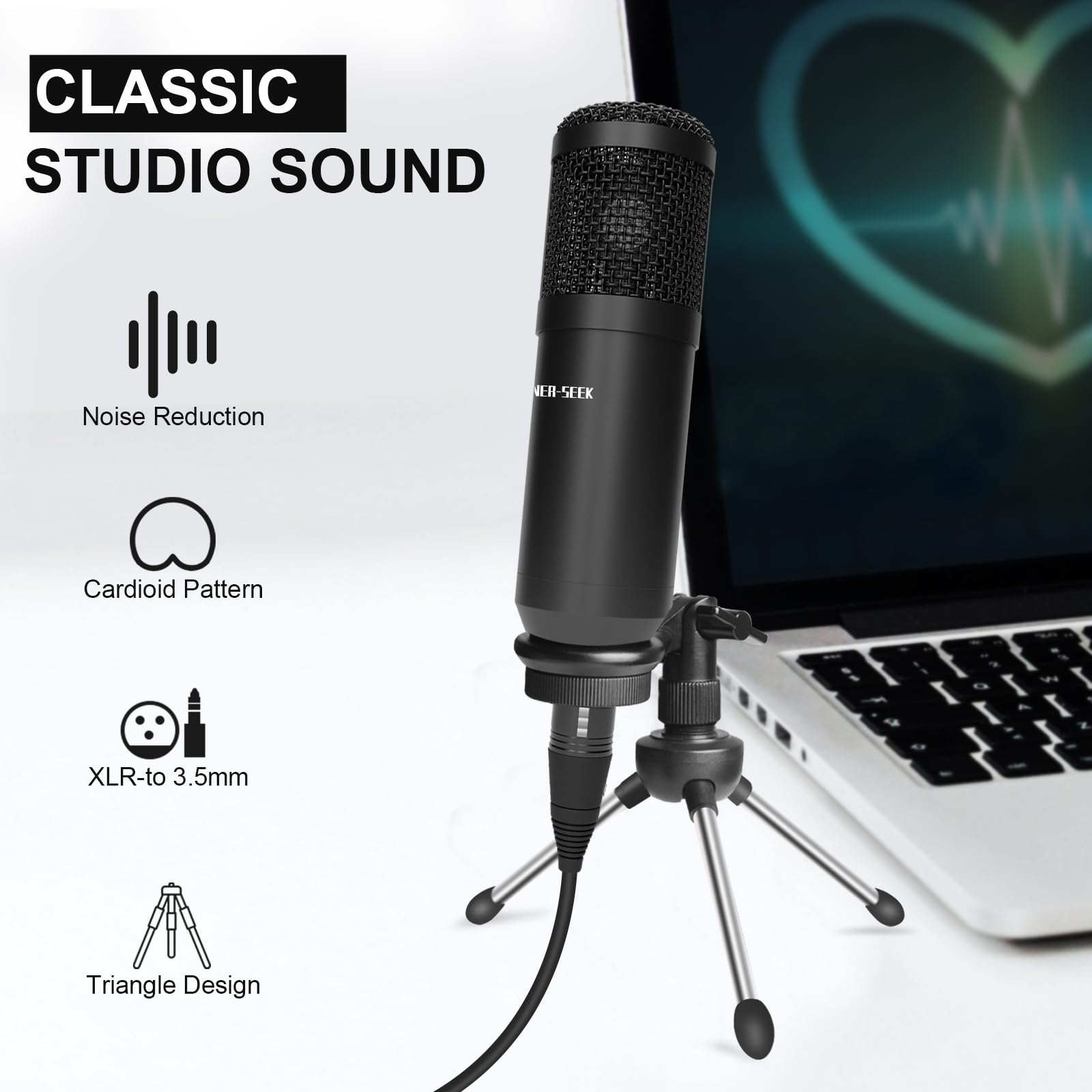 Professional Podcast Equipment Bundle for 2 - Audio Interface with 48V Phantom Power, Voice Changer, 3.5mm Condenser Mic & Dual Bluetooth Wireless - Perfect for PC/Smartphone/Laptop Streaming, Recording, TikTok Videos & YouTube Content Creation