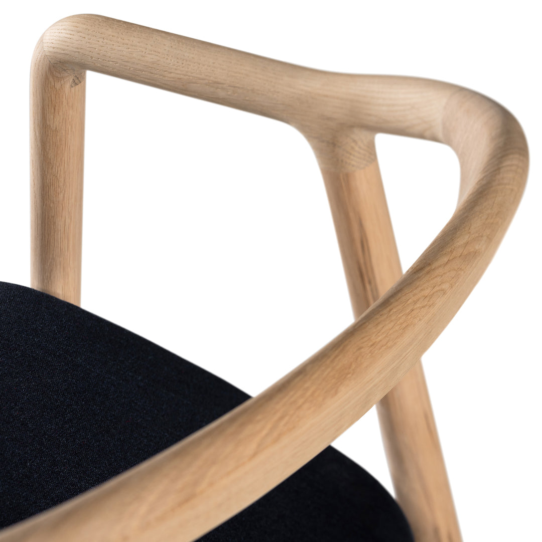 Brioni Modern Side Chair - Sturdy Wooden Dining Chair with Upholstered Seat - Perfect for Kitchen, Dining Room, and Office Use