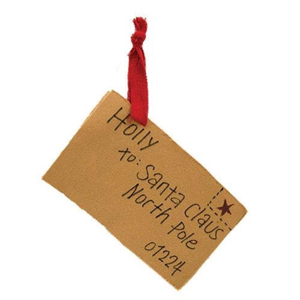 Personalized Santa Claus Christmas Letter Ornament - Handmade Holiday Decoration for Tree, Gift, and Festive Home Decor