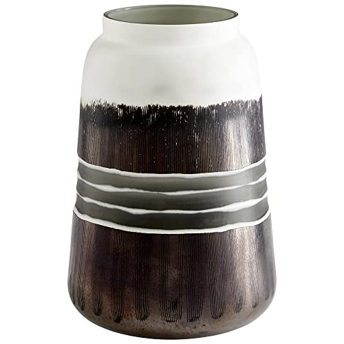 Borneo Handmade Ceramic Vase - 11.5 Inches Tall, 7.75 Inches Wide - Perfect for Home Decor, Wedding Centerpieces & Gift Ideas