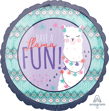 45cm Standard HX Have A Llama Fun Balloon - Perfect for Birthday Parties, Baby Showers & Festive Decorations