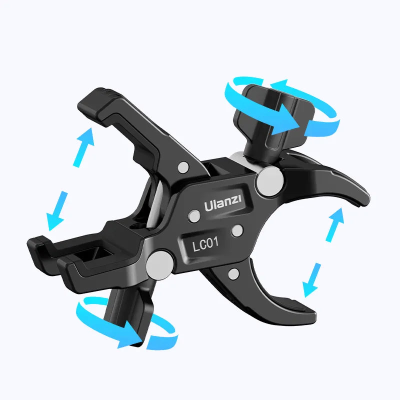 Ulanzi LC01 Super Clamp Mount for Light Stand - Heavy Duty Camera & Phone Holder for Photography, Video Shooting, Live Streaming & Studio Lighting