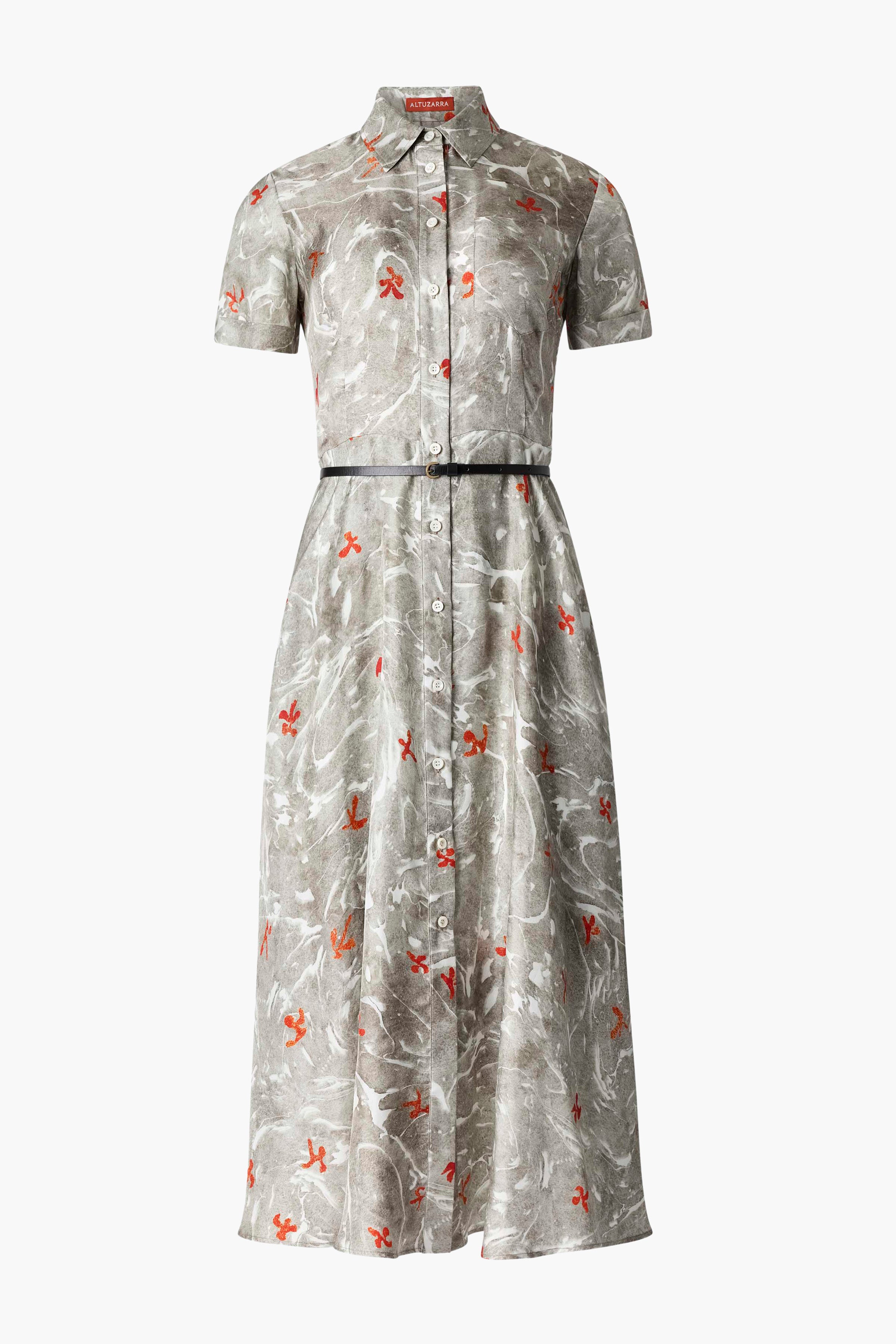 Kiera Dress with Smoked Glass Marble Print - Elegant Women's Party Dress for Evening Events & Special Occasions