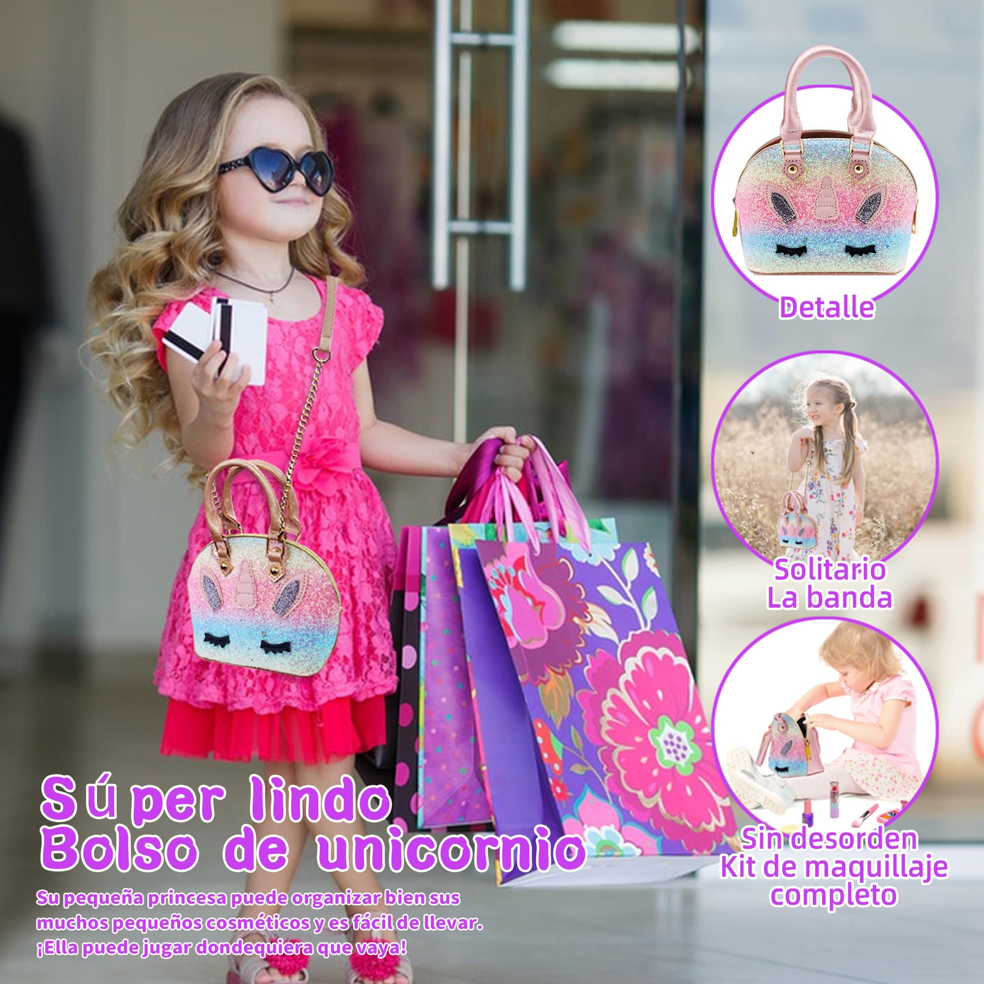 Unicorn Makeup Kit for Kids - Non-Toxic & Safe Cosmetic Toy Set for Girls Ages 4-12 | Perfect Gift for Birthday, Christmas & Princess Playtime | Great for Dress-Up, Pretend Play & Creative Fun