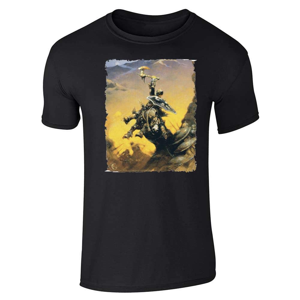 Frank Frazetta Eternal Champion Art Graphic T-Shirt for Men | Pop Threads Official | Vintage Fantasy Tee for Casual Wear, Gaming & Comic Con