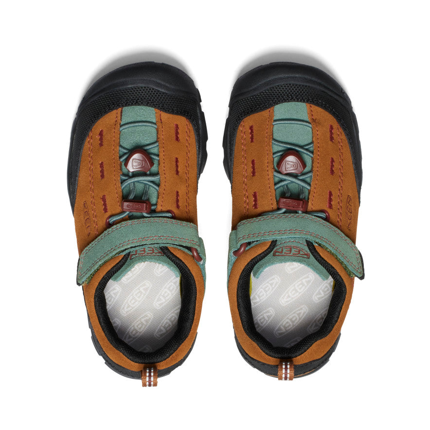 KEEN Jasper II Kids' Hiking Shoes - Maple/Dark Forest - Comfortable & Durable Outdoor Footwear for Boys & Girls - Perfect for Hiking, Camping, and Everyday Adventures