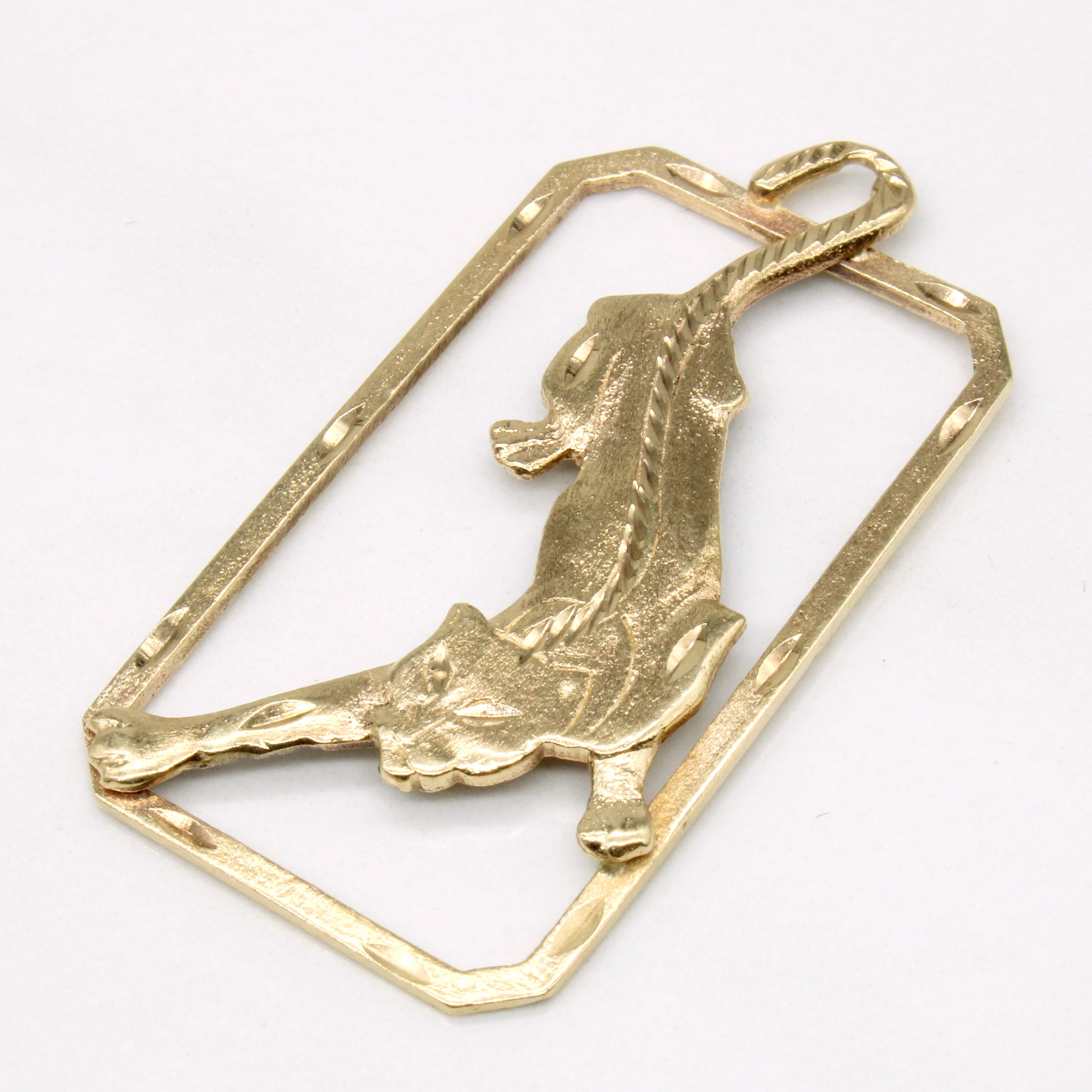 10K Yellow Gold Panther Pendant Necklace for Men & Women - Elegant Animal Jewelry Gift for Birthday, Anniversary & Special Occasions