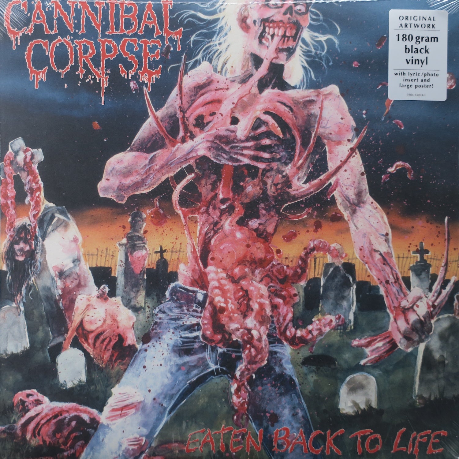 CANNIBAL CORPSE 'Eaten Back To Life' 180g Vinyl LP - Limited Edition Death Metal Record (1990) - Perfect for Metal Collectors & Audiophiles
