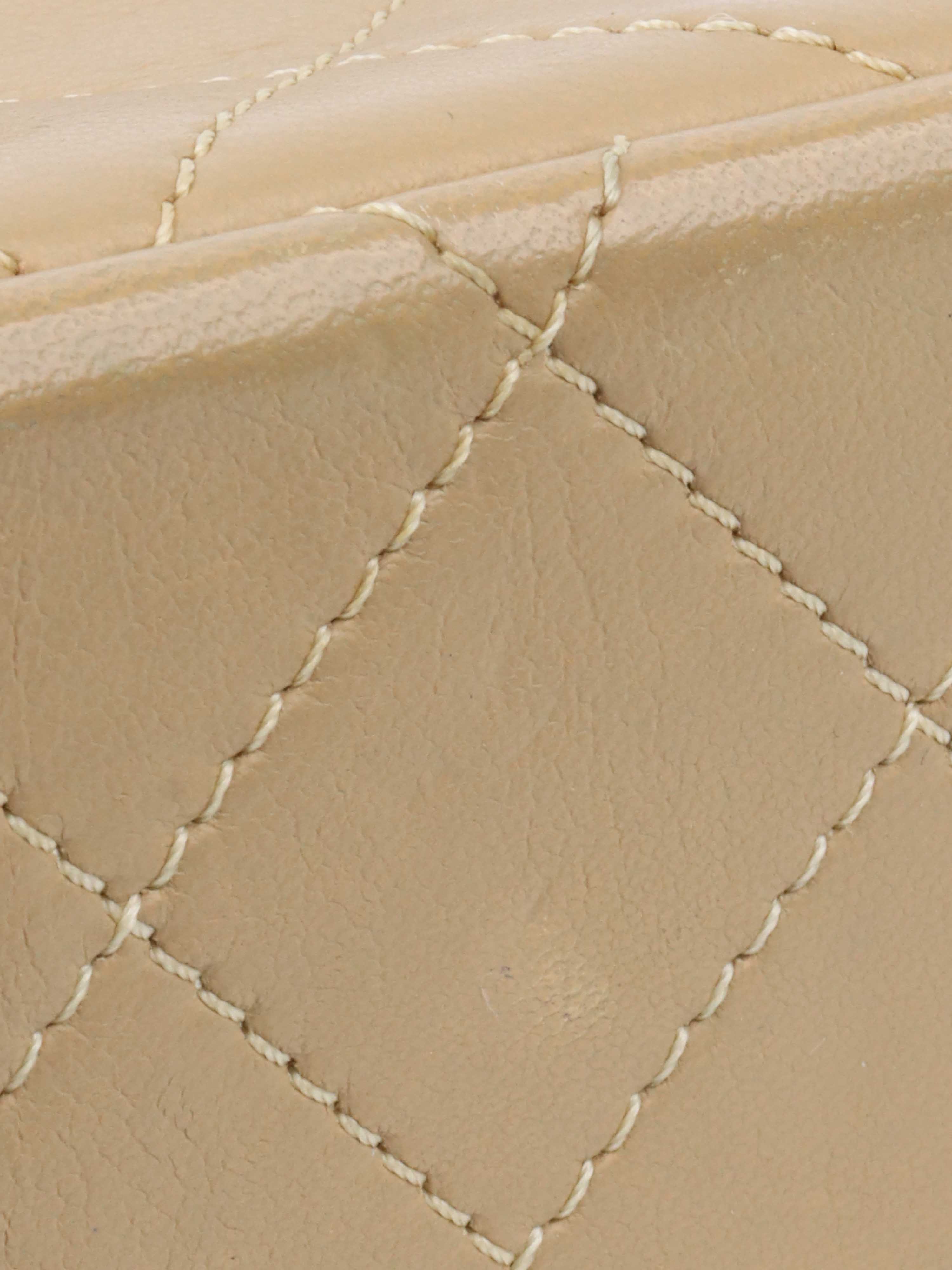 Vintage Chanel Two-Tone Beige Flap Bag - Classic Luxury Handbag for Women | Perfect for Evening Events, Date Nights & Special Occasions