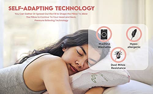 **J&V TEXTILES Ultra-Luxury Memory Foam Pillow - Hypoallergenic, Breathable Cover, 2-Pack King Size - Perfect for Side Sleepers, Neck Pain Relief & Hotel-Like Comfort**
