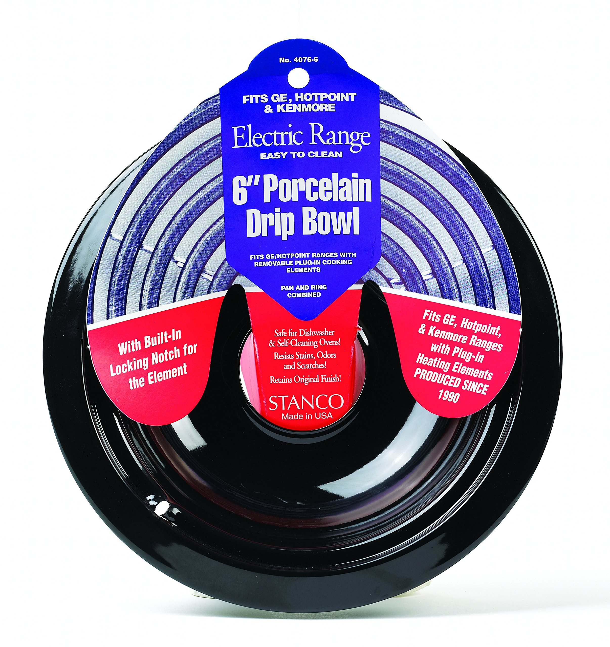 STANCO 4075-6 Small Porcelain Stove Bowl - Durable Ceramic Cookware for Gas & Electric Stoves - Perfect for Cooking, Serving & Kitchen Decor