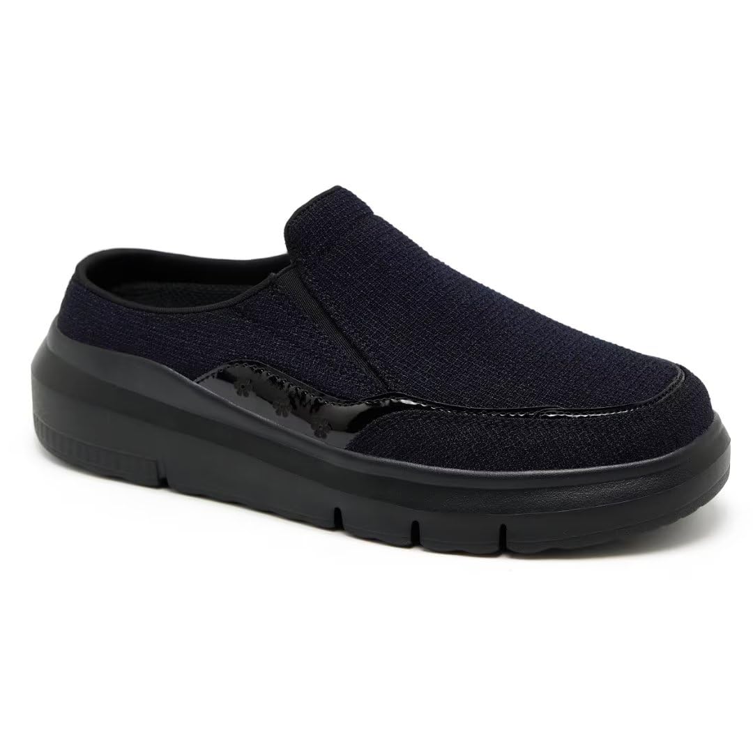 OrthoComfoot Women's Orthopedic Walking Shoes - Comfortable Canvas Slip-On Loafers with Arch Support for Plantar Fasciitis | Breathable Orthotic Casual Shoes for Work, Shopping & Daily Walking