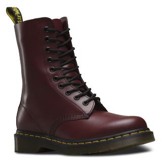 1490 Cherry Red Smooth Boots for Women - Comfortable & Stylish Ankle Boots for Casual Wear, Work & Outdoor Activities