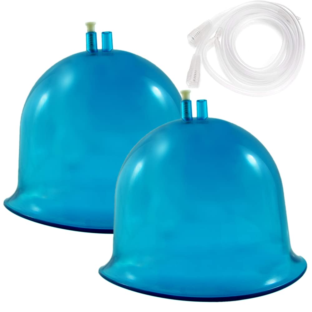 Elitzia 9 Inch Massage Cups for Butt Lift & Body Shaping - Large Y-Type Hose Pair - Skin Firming & Cellulite Reduction - Perfect for Home Spa & Therapy (ETHX003)