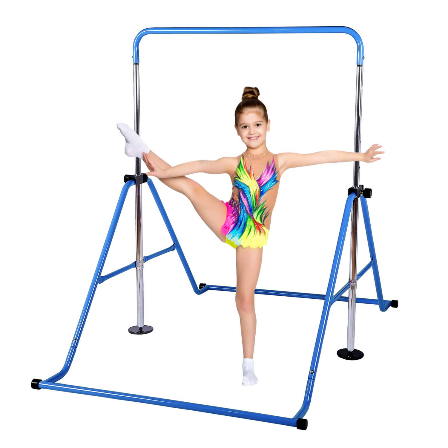Adjustable Gymnastics Bar for Kids - Expandable Training Bar for Home & Gym