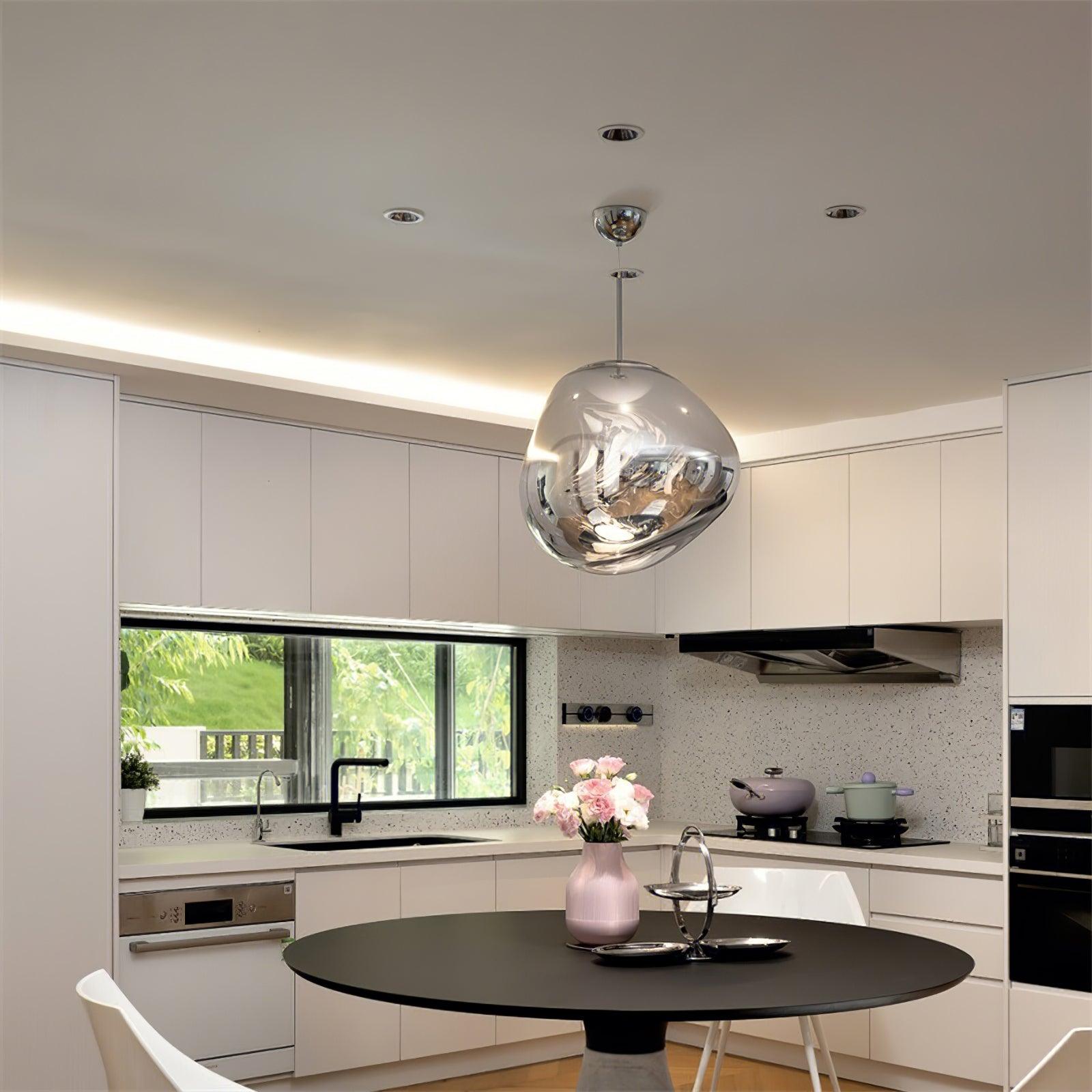 Modern Lava Pendant Lamp - Stylish Volcanic Glass Ceiling Light Fixture for Living Room, Bedroom & Dining Room Decor