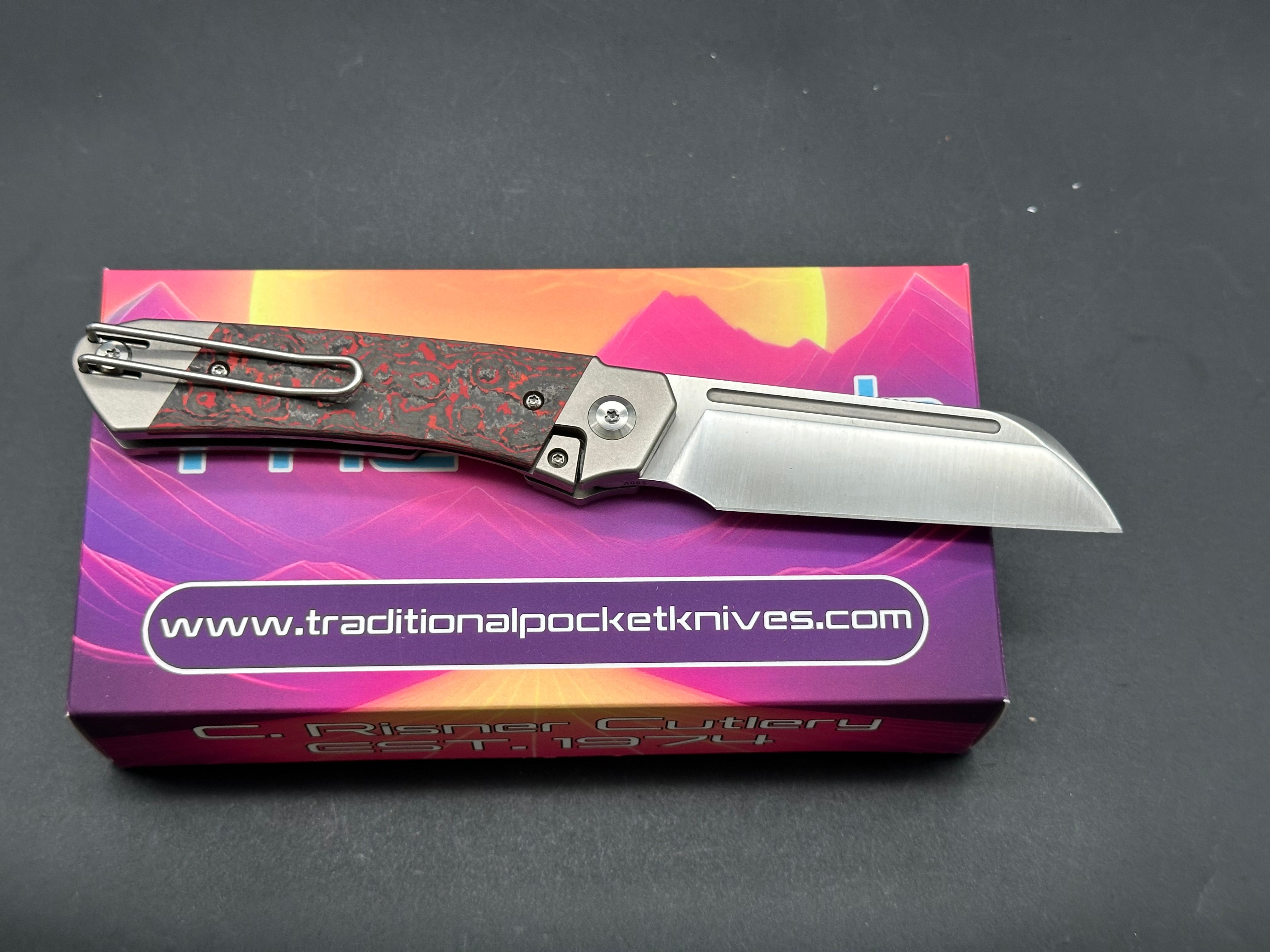 DIVO KNIVES EXCLUSIVE The Lush Fat Carbon Lava Flow Knife - Premium EDC Folding Pocket Knife for Outdoor, Camping, and Everyday Carry
